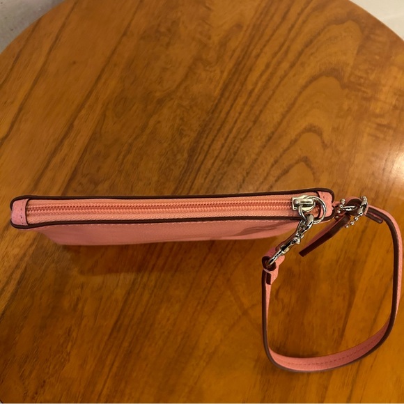 Coach Pink Pebbled Leather Wristlet - Picture 5 of 7